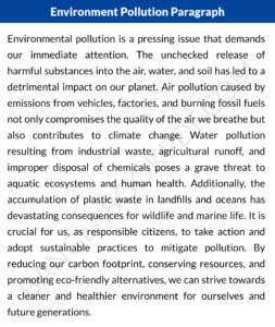 Environment Pollution Paragraph In 100 To 300 Words For SSC And HSC