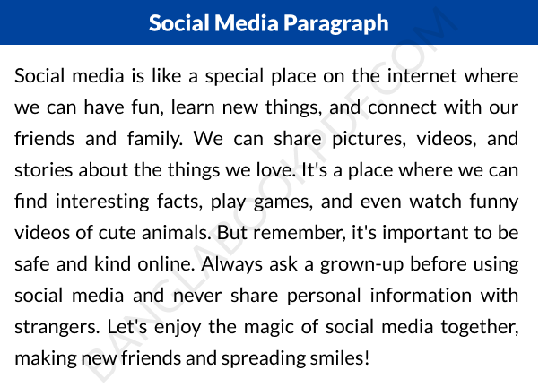 Social Media Paragraph