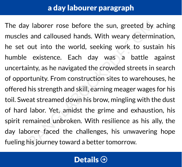 a day labourer paragraph -a day labourer paragraph for class 9 -a day labourer paragraph for class 6 -a day labourer paragraph for class 7 -a day labourer paragraph for class 12 -a day labourer paragraph for class 8 -a day labourer paragraph for class 10 -life of a day labourer paragraph